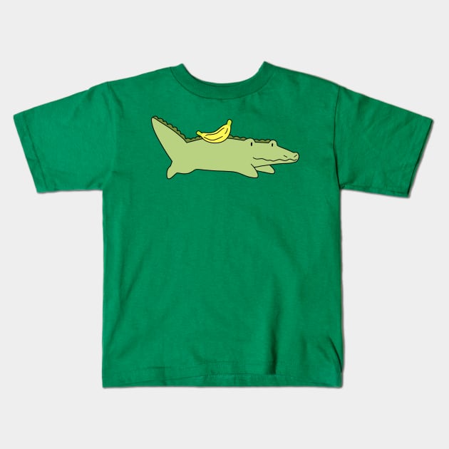 Banana Alligator Kids T-Shirt by saradaboru